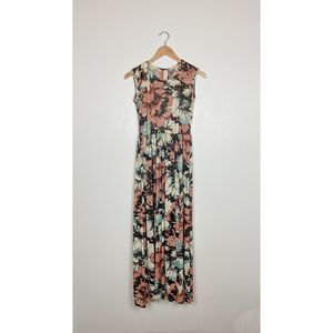 Vintage 70s Abstract Floral Maxi